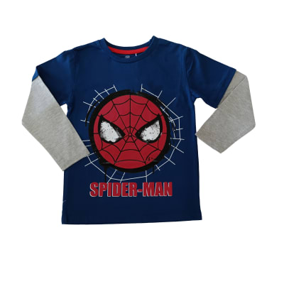 Tbc-Polera M/L Fashion Niño Stronger Spiderman 805463reg Azul1