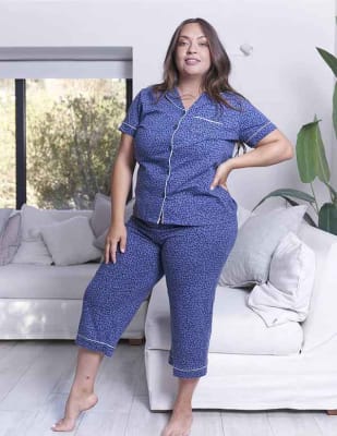 BAZIANI-PIJAMA ABOTONADO MUJER 8621 AZUL1