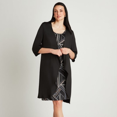 LORENZO DI PONTTI V25-VESTIDO MIDI MUJER 905066 NEGRO1