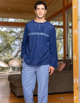 BAZIANI-PIJAMA MICROPOLAR HOMBRE 9188 AZUL1