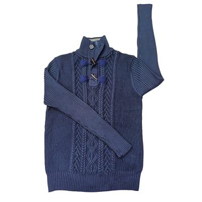 TEJIDO HOMBRE TRENZADO M/CIERRE L-1131 AZUL1