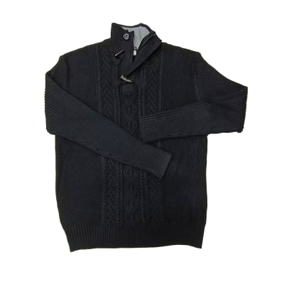 TEJIDO HOMBRE TRENZADO M/CIERRE L-1131 NEGRO1