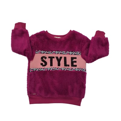 POLERON PELUDO NIÑA STYLE FUCSIA TALLA 10 A 162