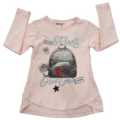 POLERA M/L NIÑA MOCHILA ROSADO TALLA 2 A 81