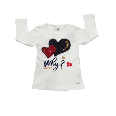 POLERA M/L WHY BLANCO  TALLA 10 A 161