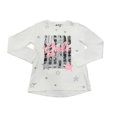 POLERA M/L NIÑA STAR BLANCO TALLA 2 A 81