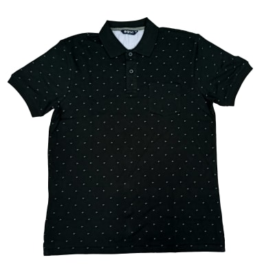 POLERA PIQUE M/C BORDADO SANPOL- H23 BLACK1