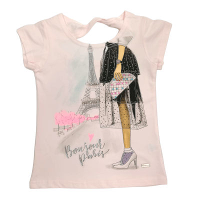 POLERA M/C NIÑA PARIS V22M20587G EXCEPTION ROSADO1