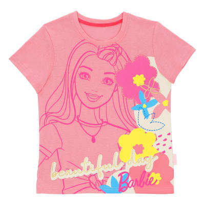 POLERA MANGA CORTA SPORT ZONE BARBIE BBIISS23001 ROSADA1