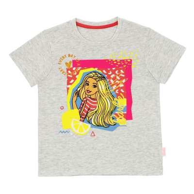 POLERA MANGA CORTA SPORT ZONE BARBIE BBIISS23002 GRIS MELANGE1
