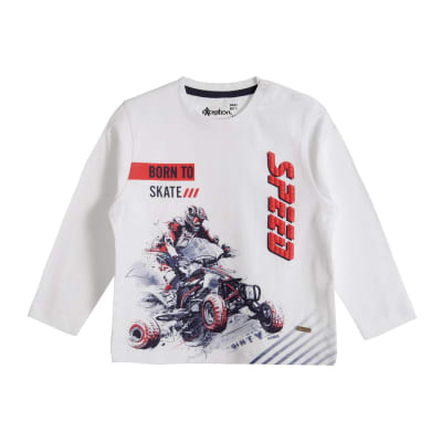 EXCEPTION-POLERA M/L BEBO MOTO I23BTS-34 BLANCO