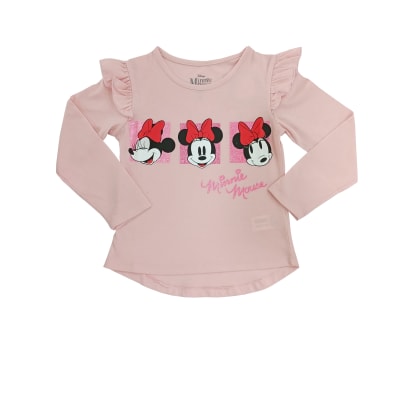 Tbc- Polera M/L Básica Niña Fases Minnie 805519 Rosado Claro1