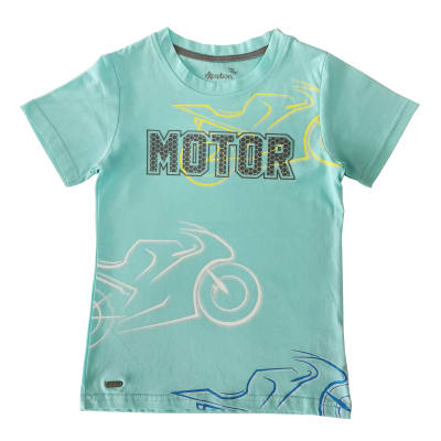 Polera M/C Niño Motor V22H20357 Exception Celeste1