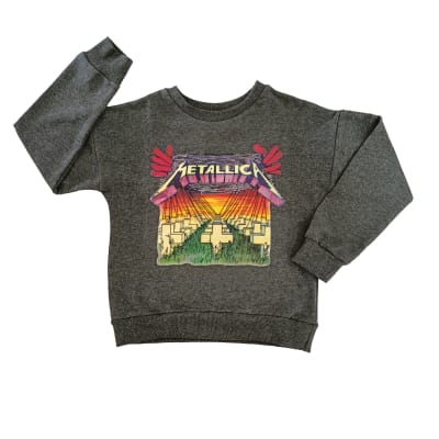 Tbc- Polerón Cerrado Niña Teena Cruz Metallica 901172tre Gris1