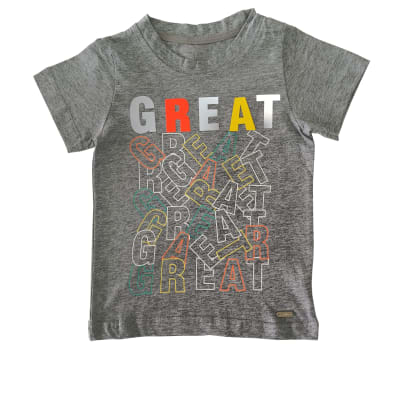 Polera M/C Niño Great V22H20363 Exception Gris1