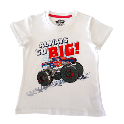 POLERA MANGA CORTA SPORT ZONE HOTWHEELS HWIISS23001 BLANCO1