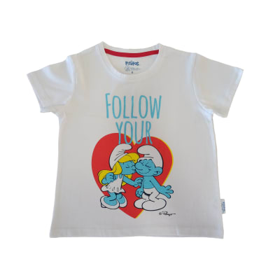 POLERA MANGA CORTA SPORT ZONE PITUFOS PTIISS23001 BLANCO 1