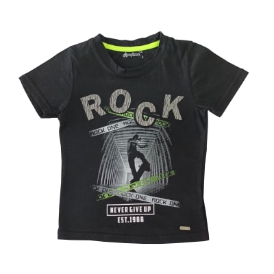 Polera M/C Niño Rock V22H20364G Exception Negro1