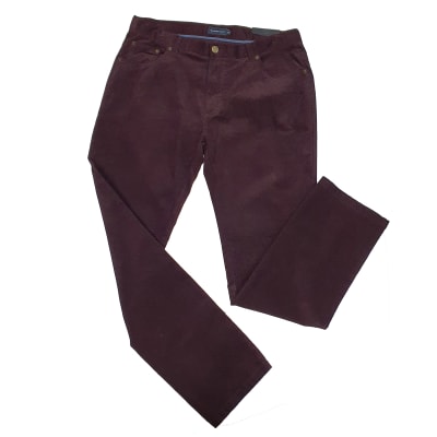 JEANS COTELE DELGADO ELASTICADO BURGUNDY1