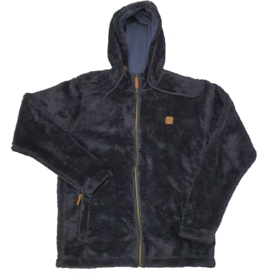 CHAQUETA PLUSH CON CAPUCHA HOMBRE BLACK1