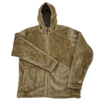 CHAQUETA PLUSH CON CAPUCHA HOMBRE CAMEL1