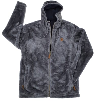 CHAQUETA PLUSH CON CAPUCHA HOMBRE GRIS1