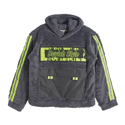 POLERON PELUDO NIÑO STYLE I22HPOL-86G GRIS1