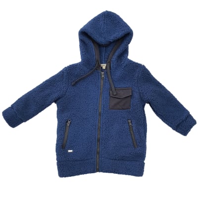 POLERON PELUDO NIÑO DOBLE CIERRE AZUL1