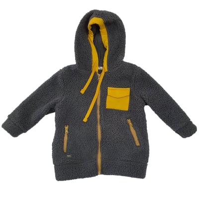 POLERON PELUDO NIÑO DOBLE CIERRE GRIS1