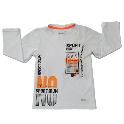 POLERA M/L NIÑO SPORTRUM I22HTS-58G BLANCO TALLA 10 A 161
