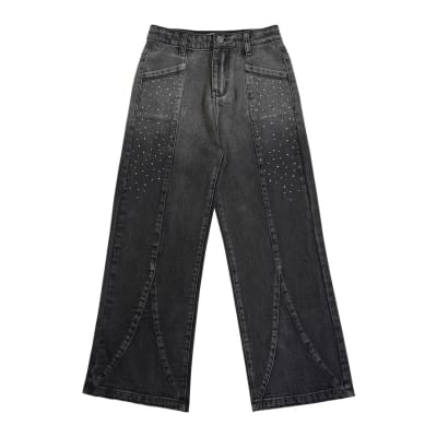 EXCEPTION I24-JEANS PALAZZO NIÑA I24MP-69G NEGRO2