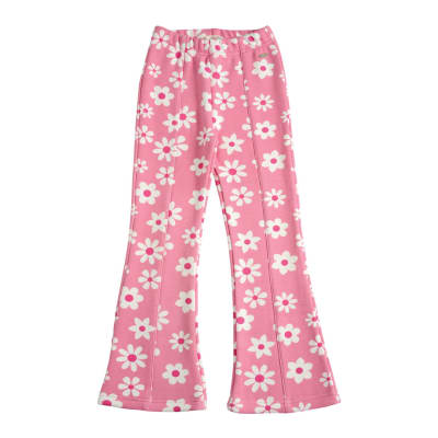 EXCEPTION I24-CALZA IN. PELUDO FLARE MARGARITAS NIÑA I24MPK-68 ROSADO1