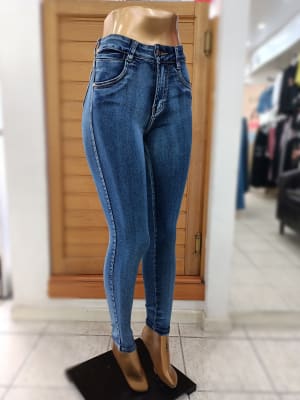 Best West Jeans- Jeans Mujer Tobillero Emilia Tiro Alto 1239-Azul2