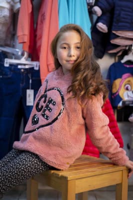 POLERON PELUDO NIÑA NICE ROSADO1