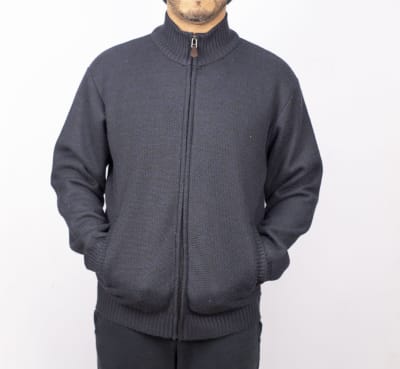 SWEATER FULL CIERRE SANCHA-H78 AZUL  MELANGE