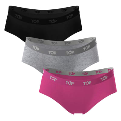 TOP V25-PANTALETA MUJER PACK 3 M206P3 C2 TRICOLOR1