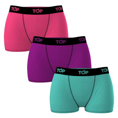 TOP V25-BOXER CORTO MODAL MUJER PACK 3 M207MP3 C1 VARIOS1