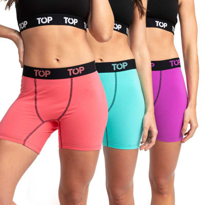 TOP V25-BOXER MEDIO MODAL MUJER PACK 3 M208MP3 C3 VARIOS1