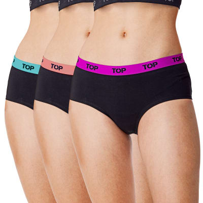 TOP V25-PANTALETA MUJER PACK 3 M206P3 C5 NEGRO1