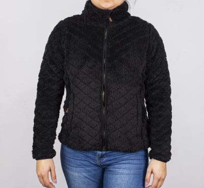 SAN GIOVANNI-MICROPOLAR MUJER SHAGGY ROMBOS SANPUL-M54 BLACK1