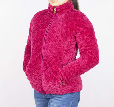 SAN GIOVANNI-MICROPOLAR MUJER SHAGGY ROMBOS SANPUL-M54 FUCSIA1