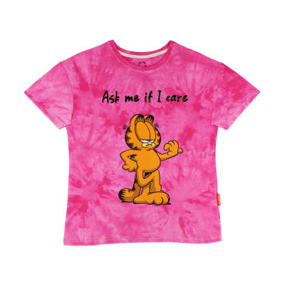 POLERA MANGA CORTA SPORT ZONE GARFIELD NKTISS23012 ROSADO1