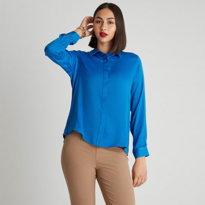 LORENZO DI PONTTI I24-BLUSA MUJER 204023 AZULINO1