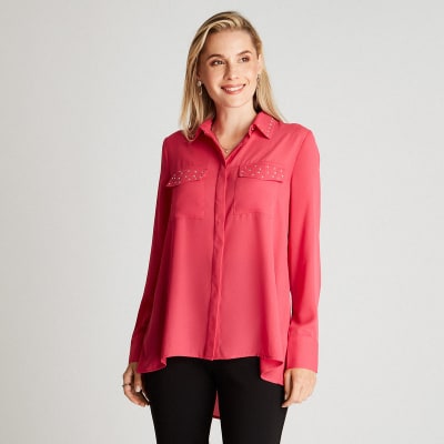 LORENZO DI PONTTI V25-BLUSA MUJER 205011 FUCSIA1