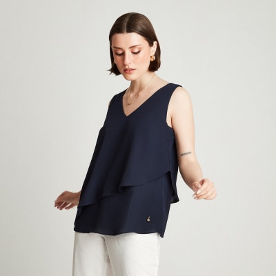 LORENZO DI PONTTI V25-BLUSA MUJER 205081 AZUL1