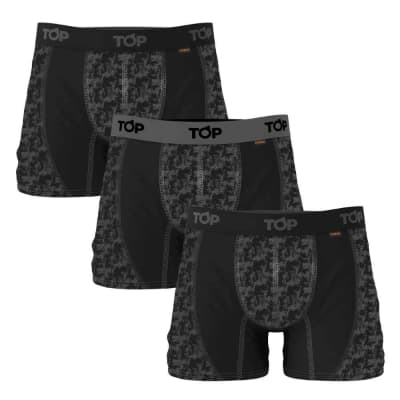 TOP-BOXER PACK 3 MICROFIBRA-COBRE HOMBRE 208MCCP3 C2 NEGRO/GRIS1
