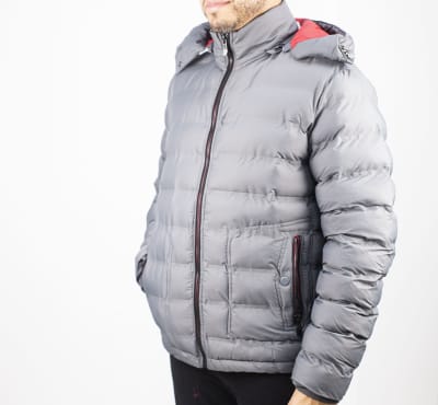 SAN GIOVANNI-PARKA HOMBRE GORRO DESMONTABLE  SANPAR-H67 GREY/RED1