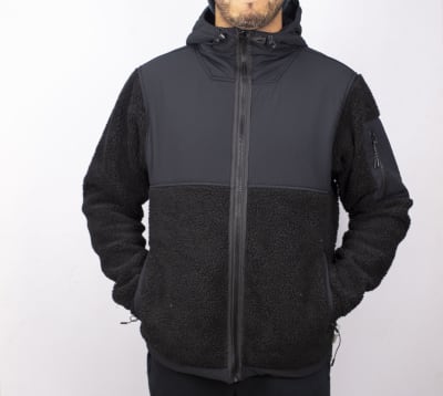 SAN GIOVANNI-POLAR CORDERITO CON CAPUCHA SANPUL-H85 BLACK2