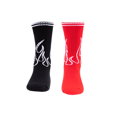 SPITFIRE Pack Calcetin Largos Fire And Flames Spitfire Negro Rojo2