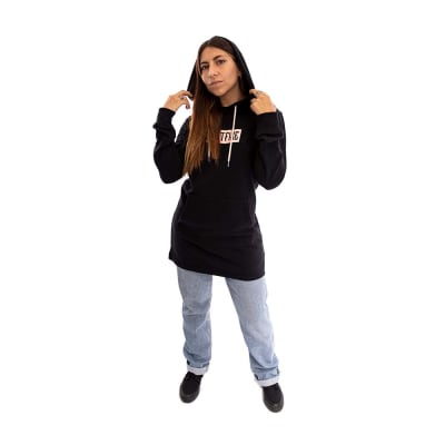 SPITFIRE -POLERON HOODIE LONG FIT SPITFIRE MUJER NEGRO2